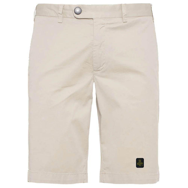 Refrigiwear Elegant Beige Bermuda Shorts with Logo Patch - Hilstor