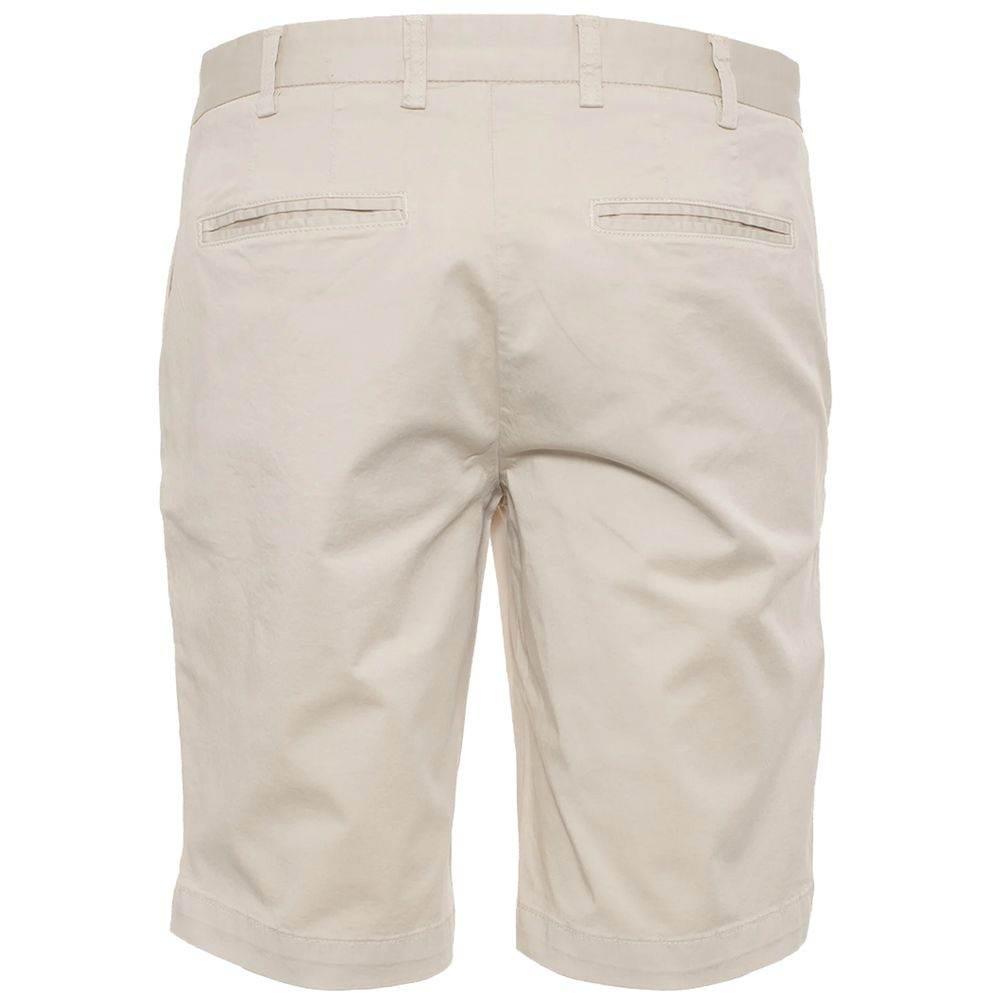 Refrigiwear Elegant Beige Bermuda Shorts with Logo Patch - Hilstor