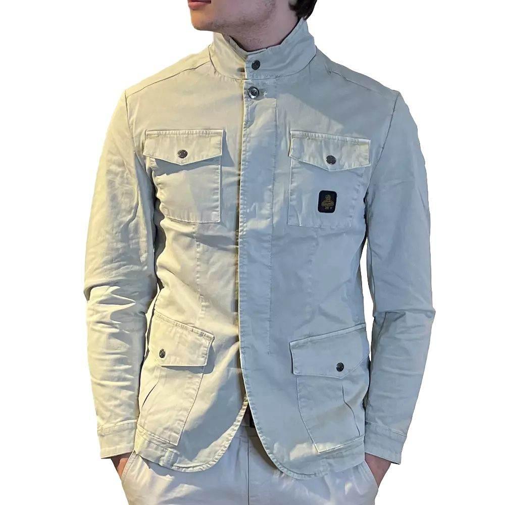 Refrigiwear Beige Cotton Men Jacket - Hilstor