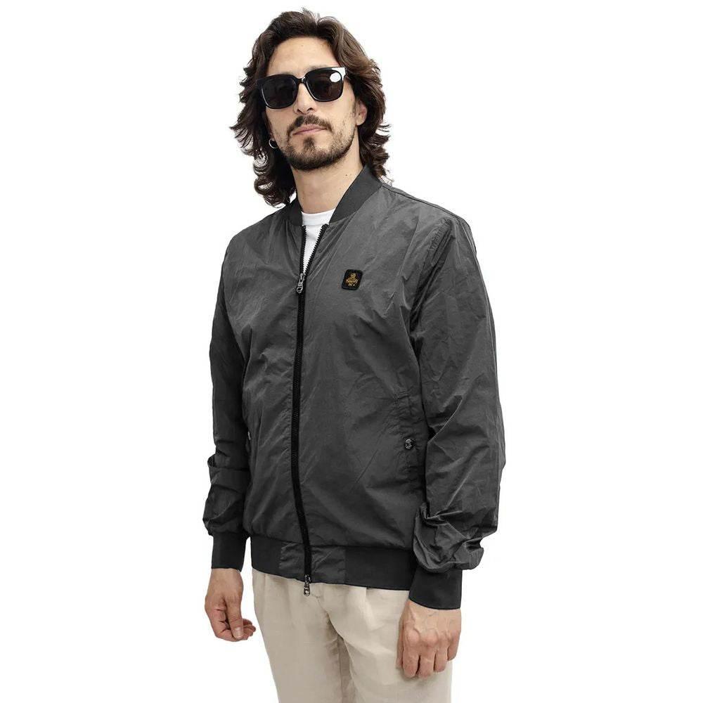 Refrigiwear Gray Nylon Men Bomber Jacket - Hilstor