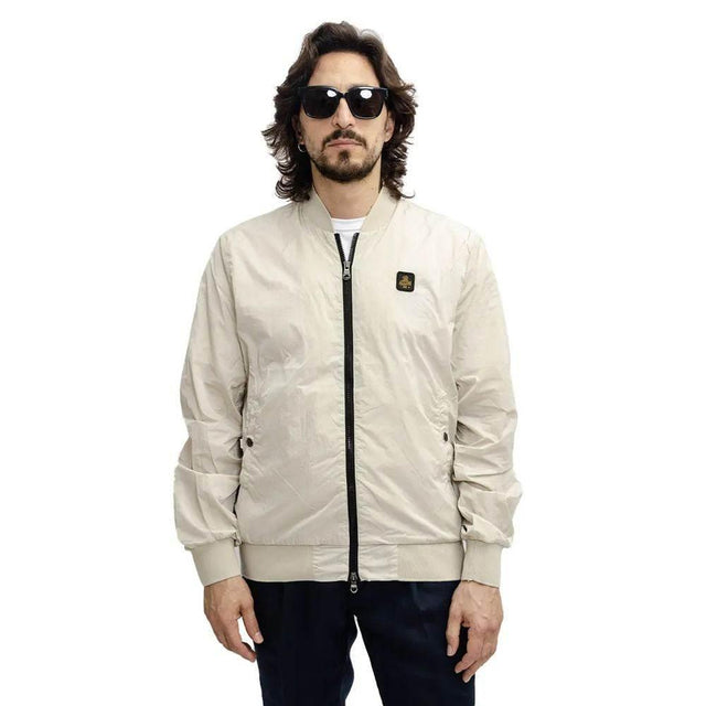 Refrigiwear Beige Nylon Men Bomber Jacket - Hilstor
