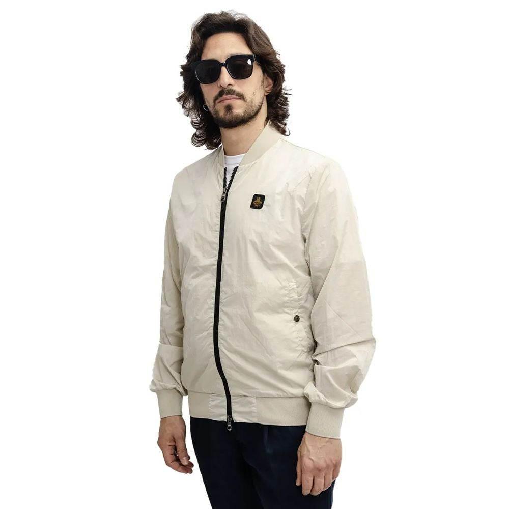 Refrigiwear Beige Nylon Men Bomber Jacket - Hilstor