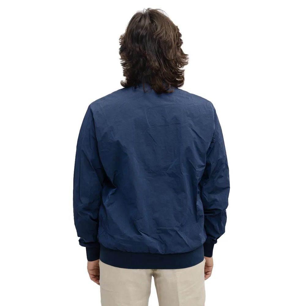 Refrigiwear Blue Nylon Men's Bomber Jacket - Hilstor