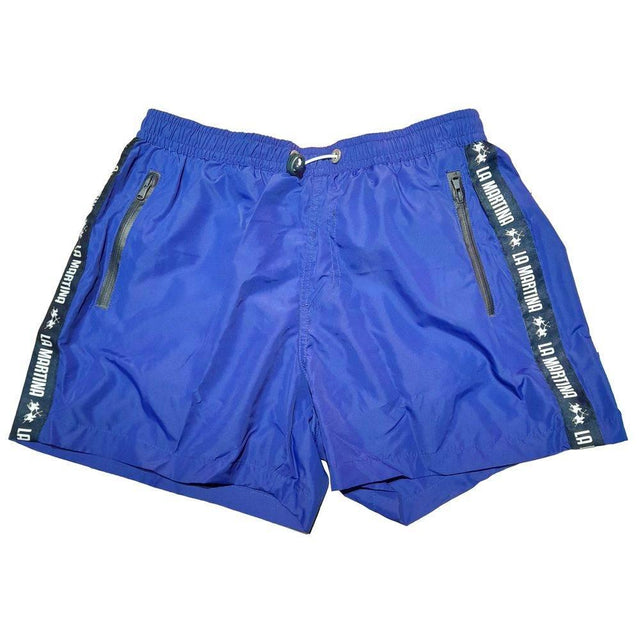 La Martina Blue Polyester Men Swim Trunk - Hilstor