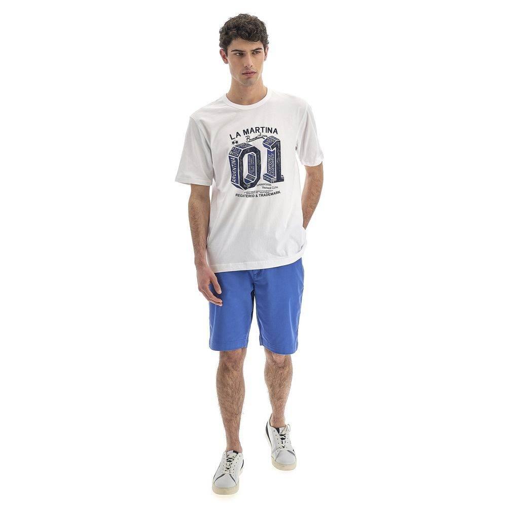 La Martina Equestrian Chic White Cotton Tee - Hilstor