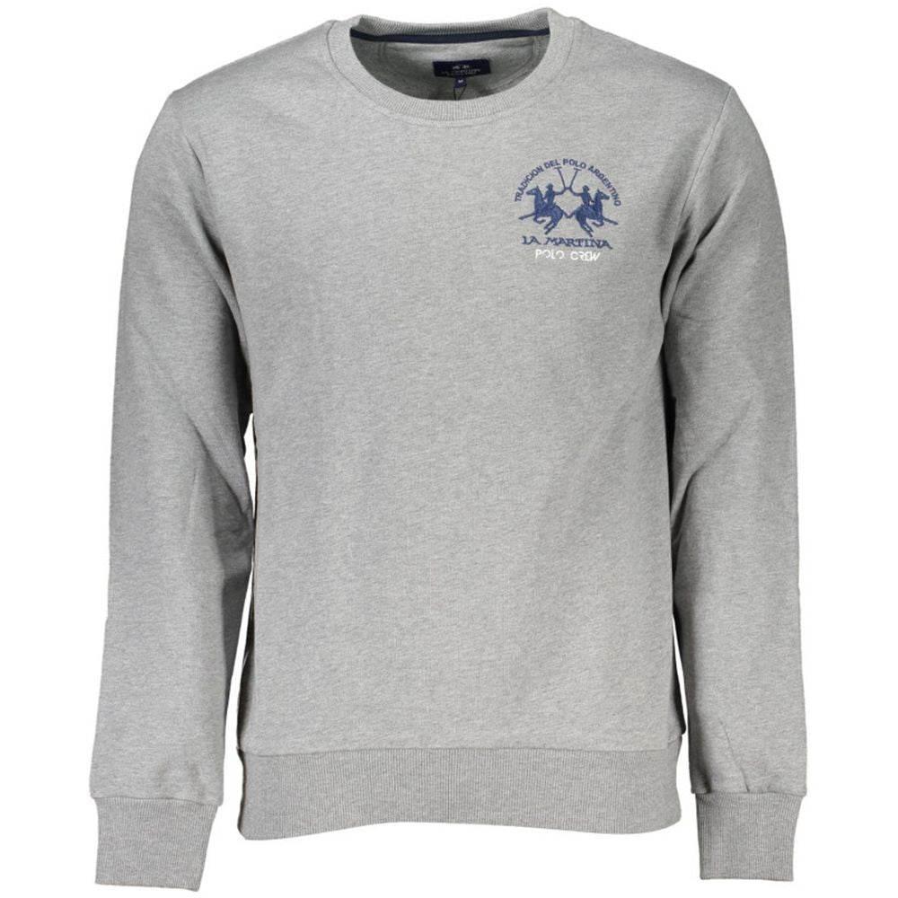 La Martina Embroidered Cotton Crewneck Sweater - Hilstor