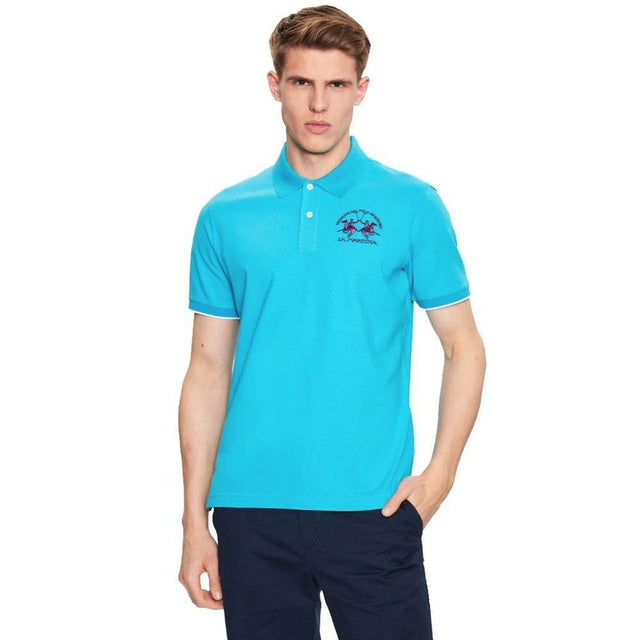 La Martina Elegant Stretch Cotton Pique Polo Shirt - Hilstor