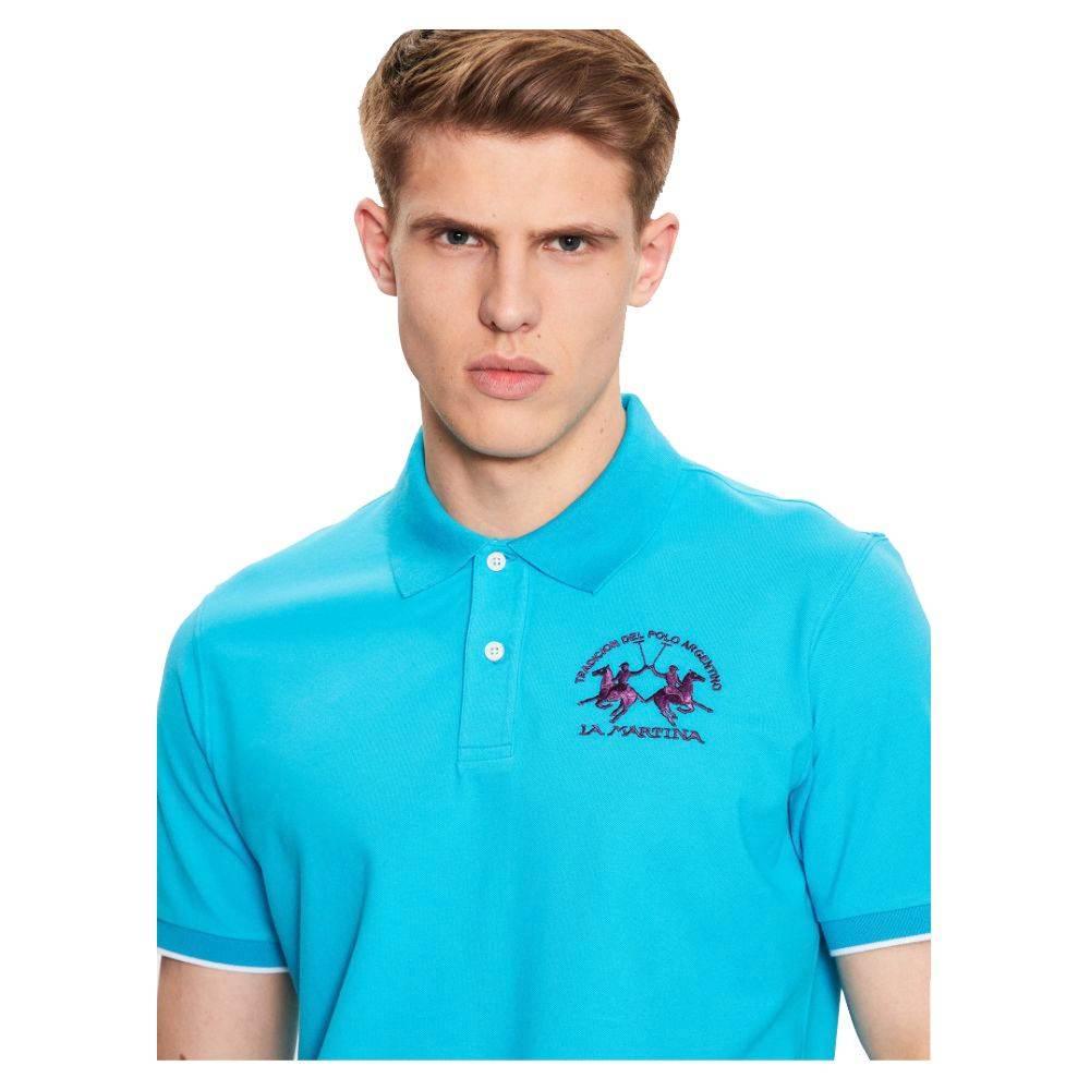La Martina Elegant Stretch Cotton Pique Polo Shirt - Hilstor