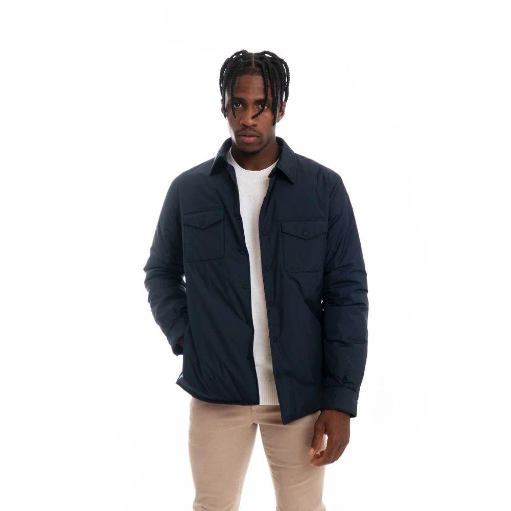 People Of Shibuya Chic Technical Fabric Jacket with Button Closure - Hilstor