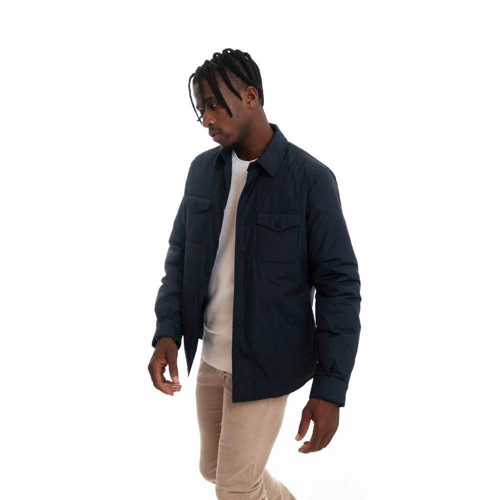 People Of Shibuya Chic Technical Fabric Jacket with Button Closure - Hilstor