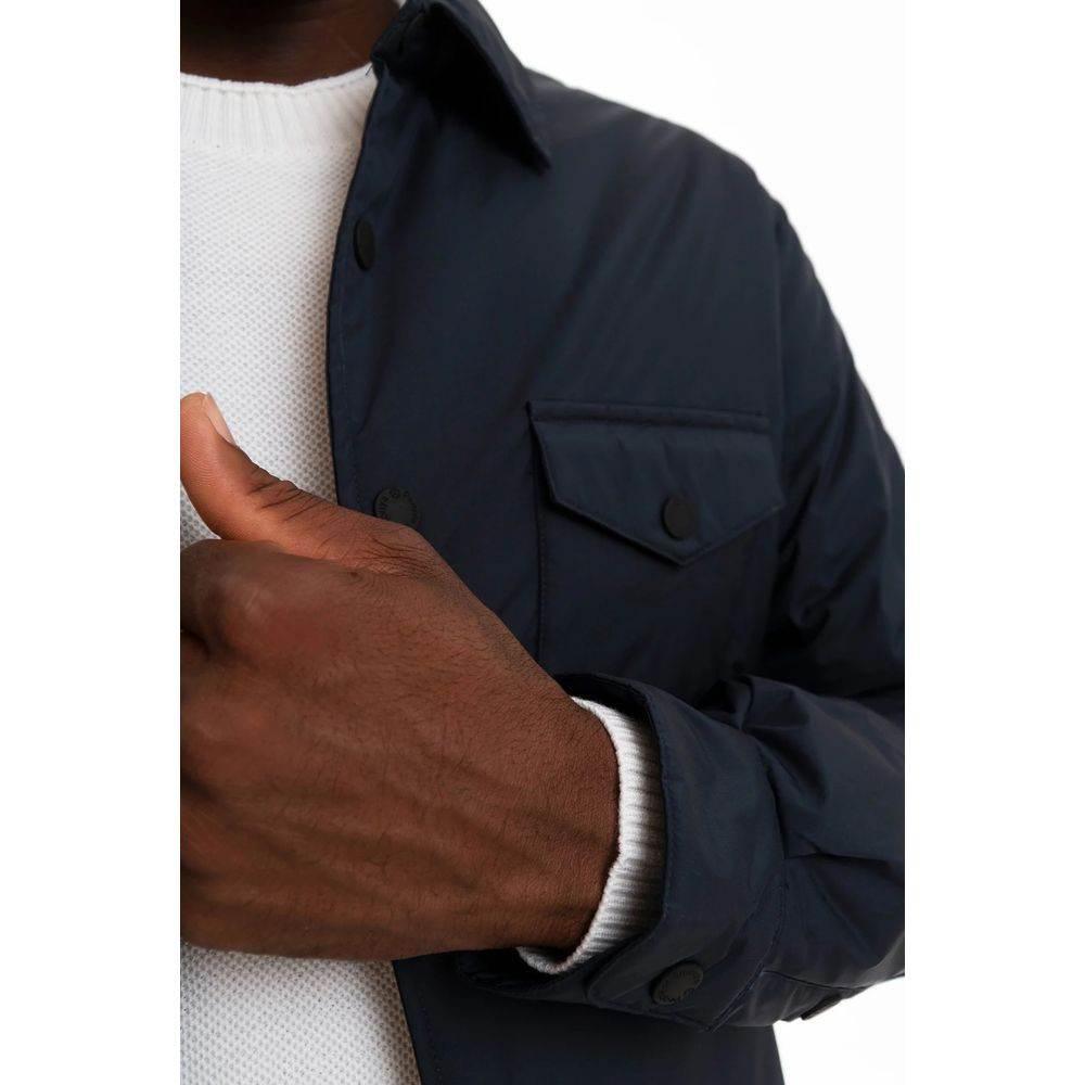 People Of Shibuya Chic Technical Fabric Jacket with Button Closure - Hilstor
