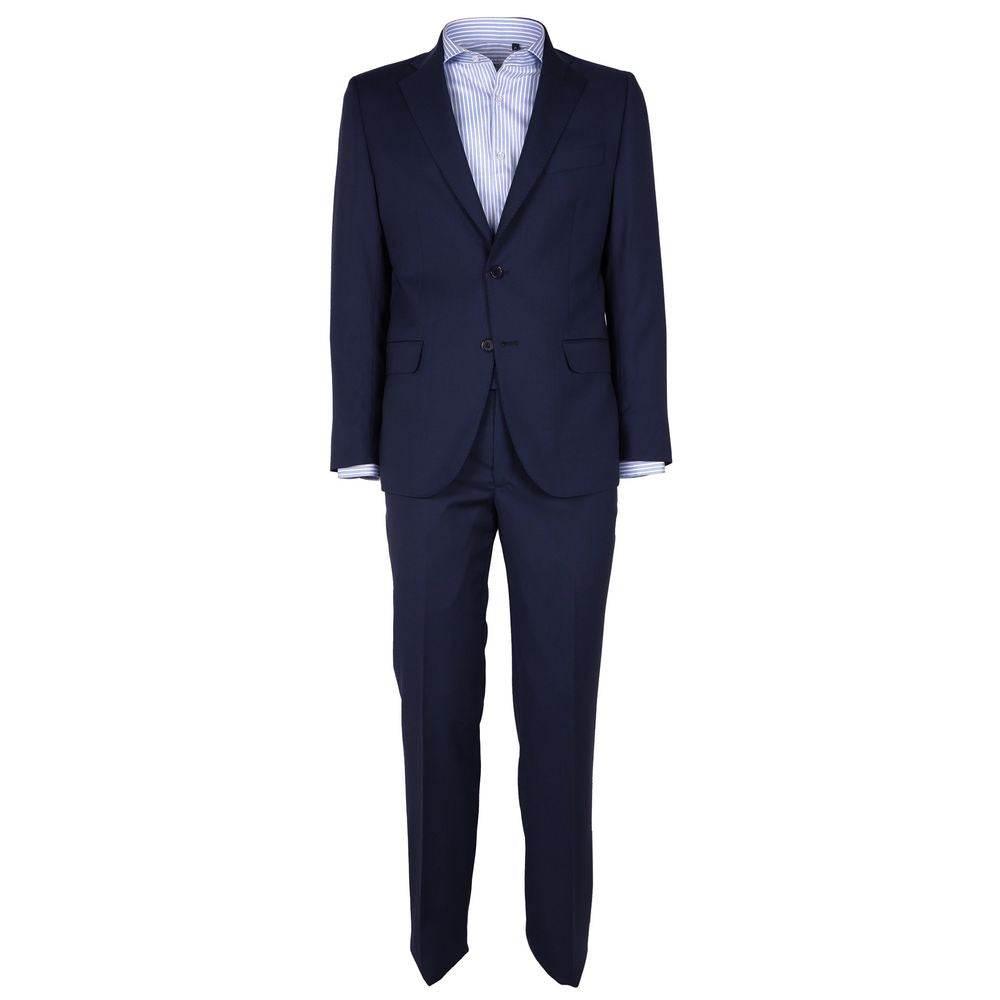 Made in Italy Blue Wool Mens Suit - Hilstor