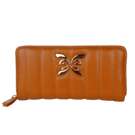 Ungaro Chic Quilted Faux Leather Wallet in Brown - Hilstor