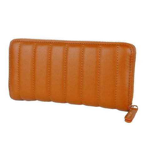 Ungaro Chic Quilted Faux Leather Wallet in Brown - Hilstor