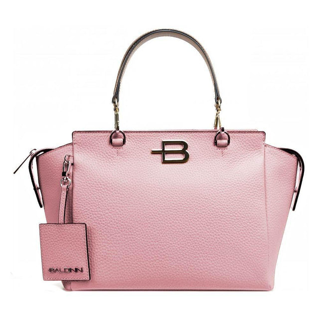 Baldinini Trend Pink Calfskin Women Handbag - Hilstor