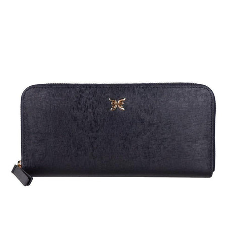 Ungaro Elegant Leather Zippered Wallet in Classic Black - Hilstor