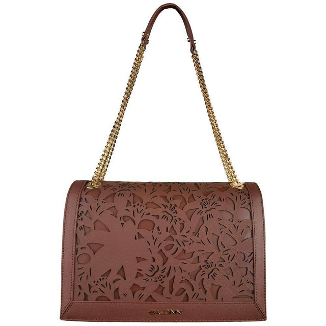 Baldinini Trend Brown Calfskin Women Crossbody Bag - Hilstor