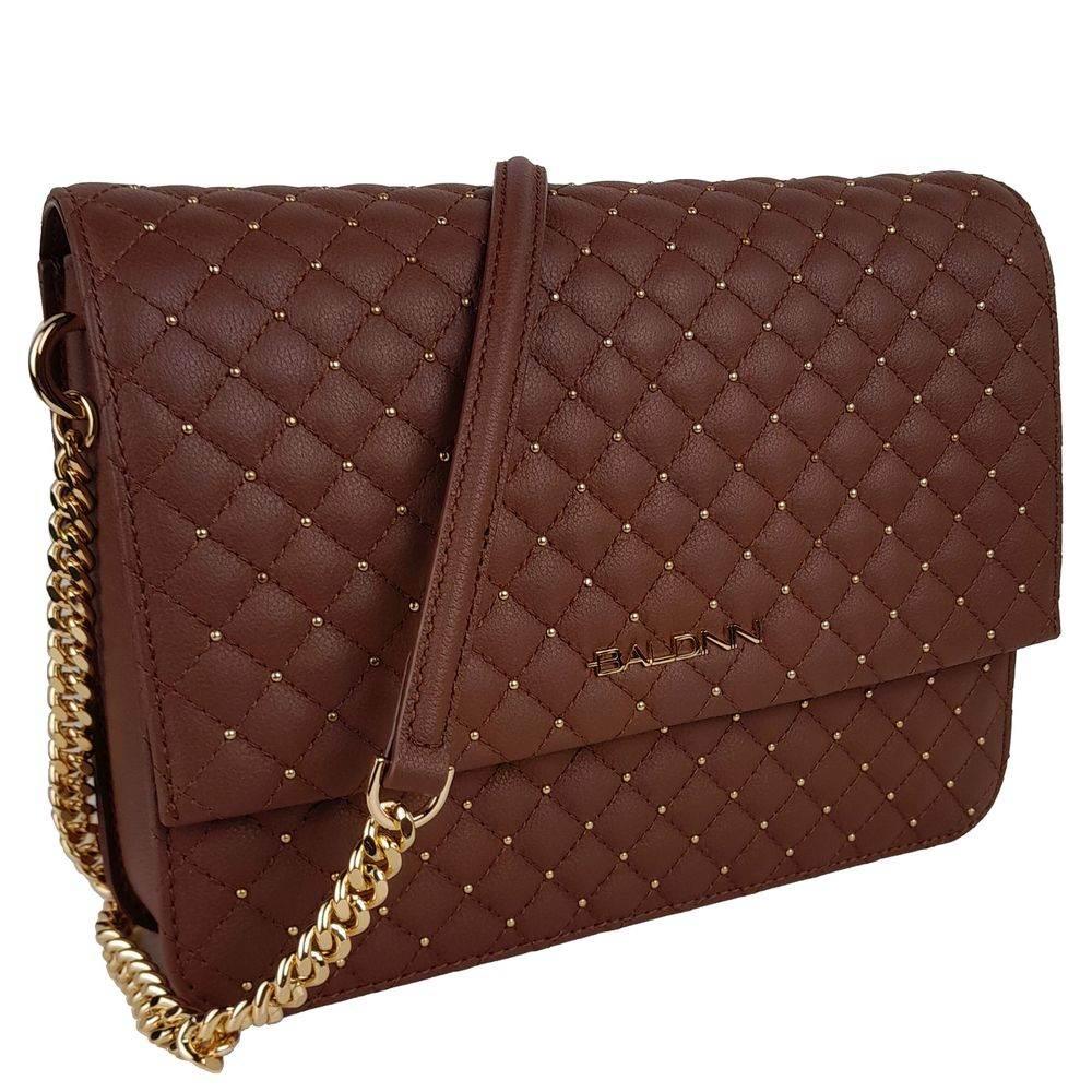 Baldinini Trend Brown Calfskin Women Crossbody Bag - Hilstor