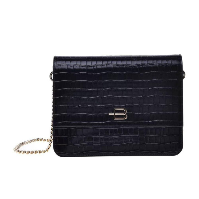 Baldinini Trend Black Calfskin Women Crossbody Bag - Hilstor