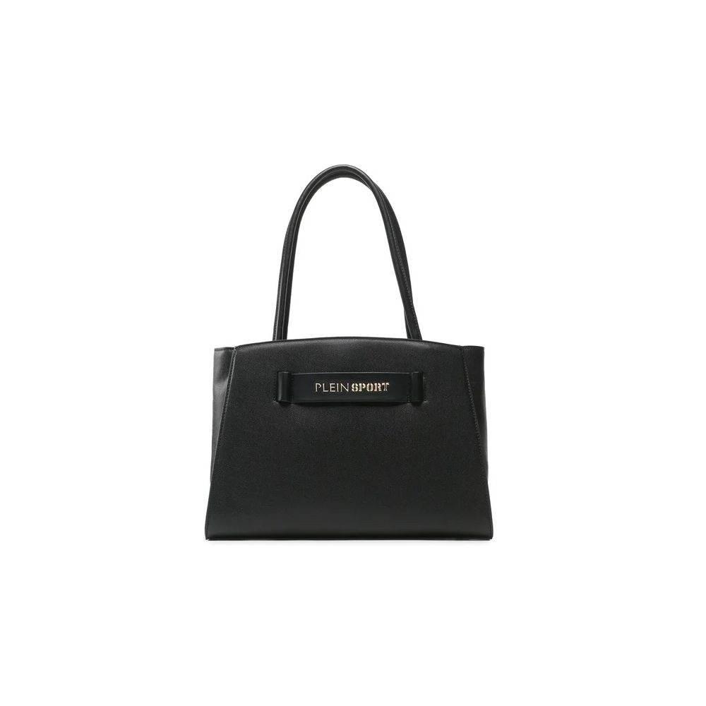 Plein Sport Chic Ebony Tote with Silver Logo Accent - Hilstor