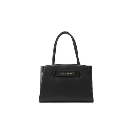 Plein Sport Chic Ebony Tote with Silver Logo Accent - Hilstor