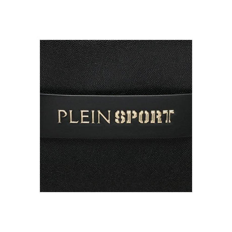 Plein Sport Chic Ebony Tote with Silver Logo Accent - Hilstor