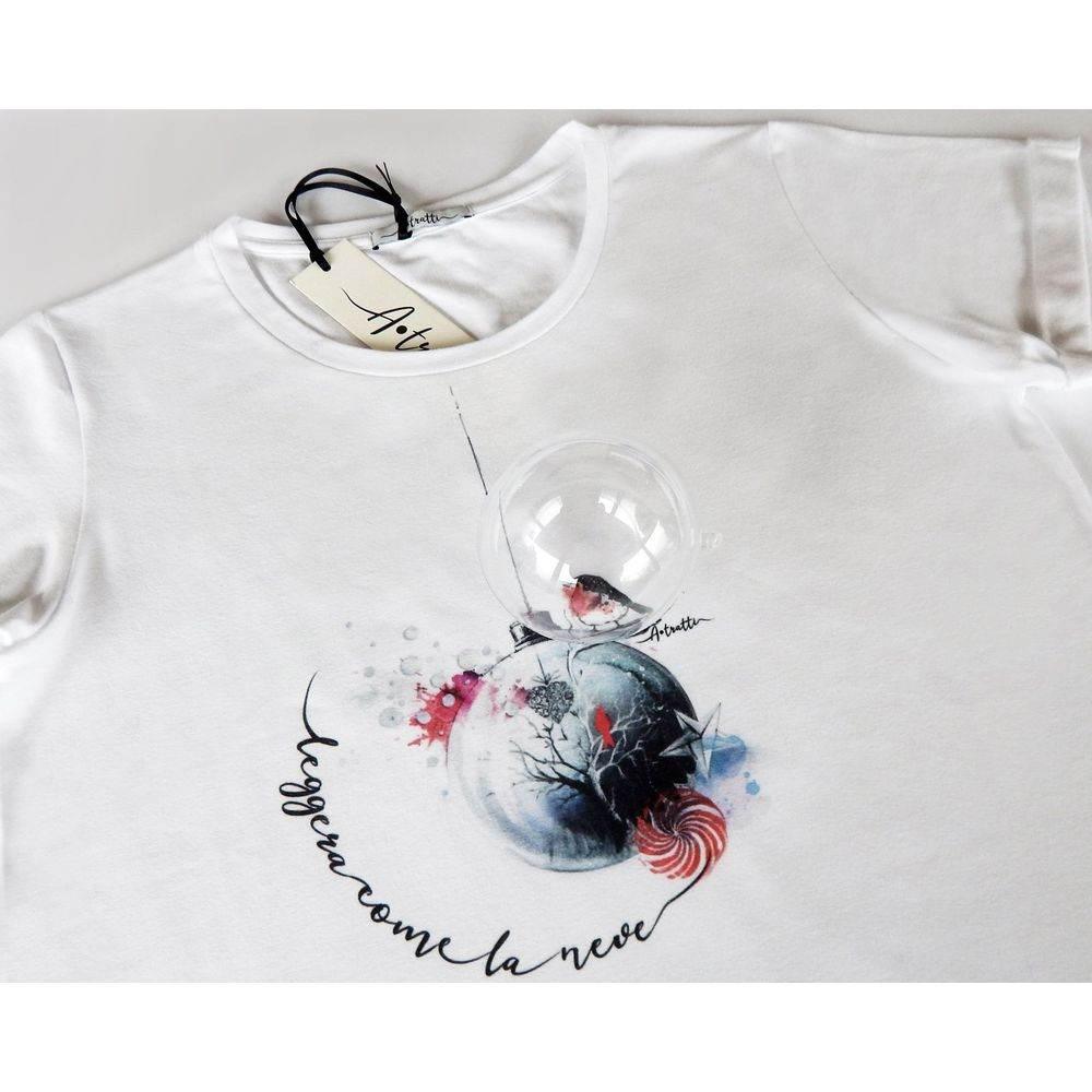A.Tratti White Viscose Women T-Shirt - Hilstor