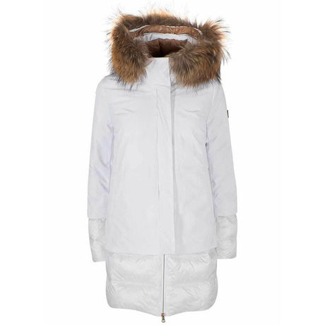 Yes Zee Chic Quilted Nylon Down Jacket with Fur Hood - Hilstor