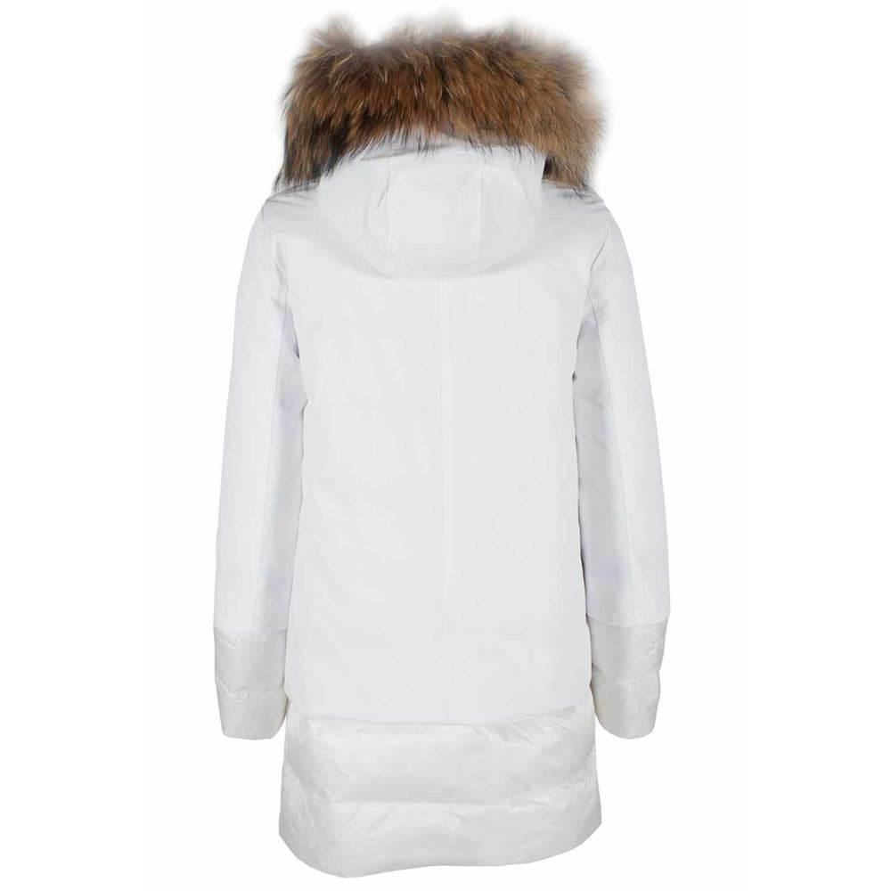 Yes Zee Chic Quilted Nylon Down Jacket with Fur Hood - Hilstor