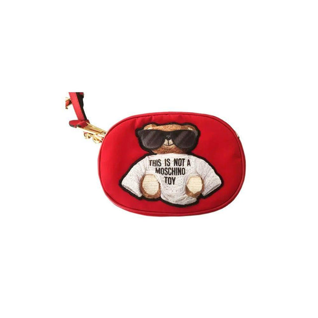Moschino Couture Chic Embroidered Nylon Belt Bag in Pink - Hilstor