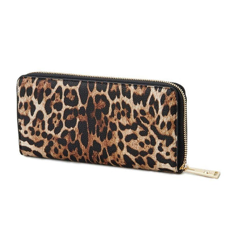 Plein Sport Sleek Designer Zipper Wallet with Gold Accents - Hilstor