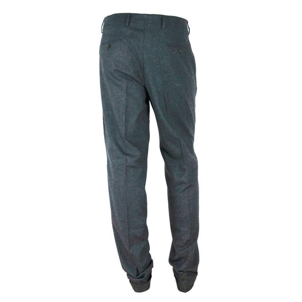 Made in Italy Gray Cotton Men Pant - Hilstor