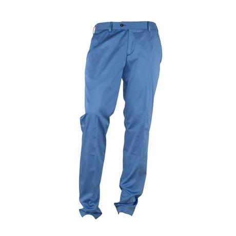 Made in Italy Blue Cotton Men's Pant - Hilstor