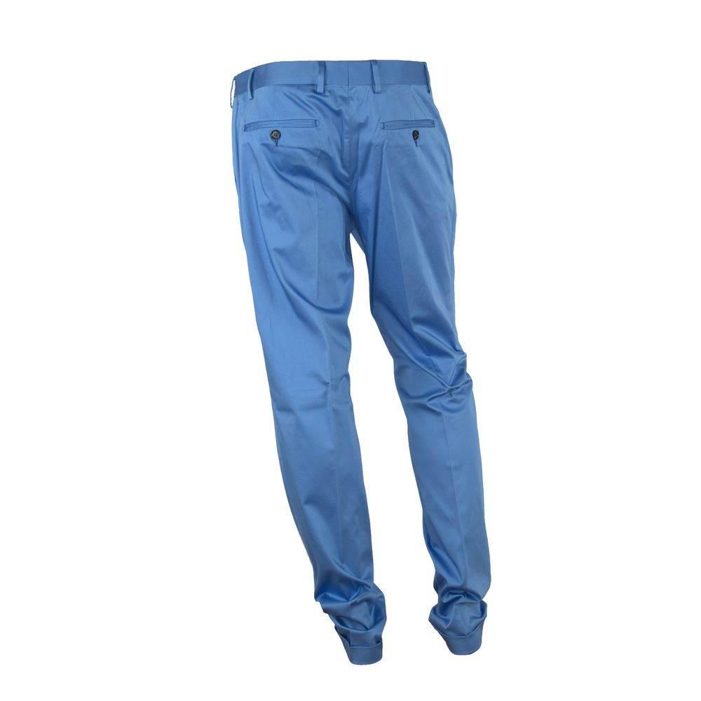 Made in Italy Blue Cotton Men's Pant - Hilstor