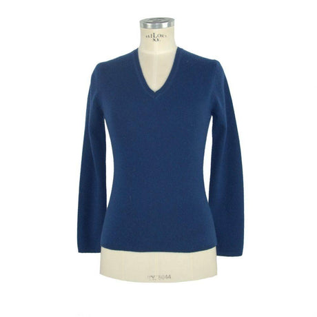 Emilio Romanelli Blue Cashmere Women Sweater - Hilstor