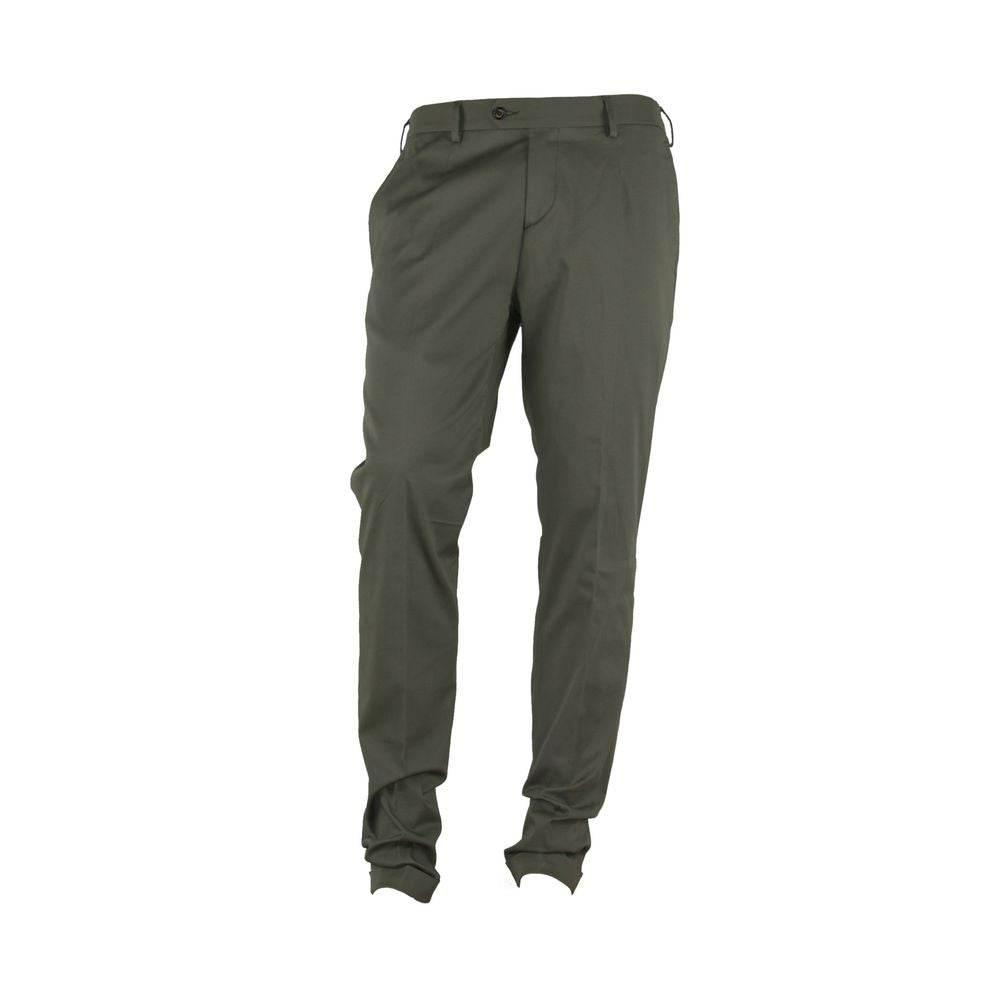 Made in Italy Green Cotton Men's Trouser - Hilstor