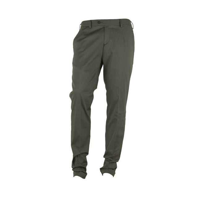 Made in Italy Green Cotton Men's Trouser - Hilstor