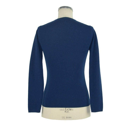 Emilio Romanelli Blue Cashmere Women Sweater - Hilstor