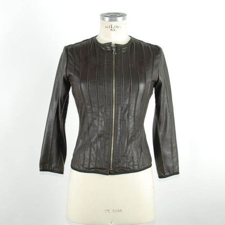 Emilio Romanelli Black Leather Women Jacket - Hilstor