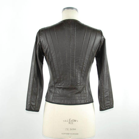 Emilio Romanelli Black Leather Women Jacket - Hilstor