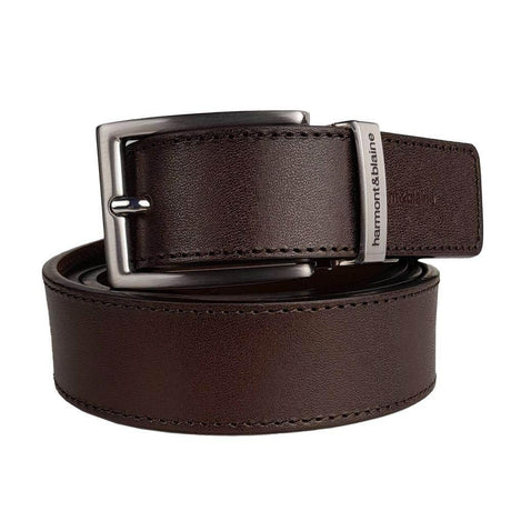 Harmont & Blaine Brown Calfskin Men Belt - Hilstor