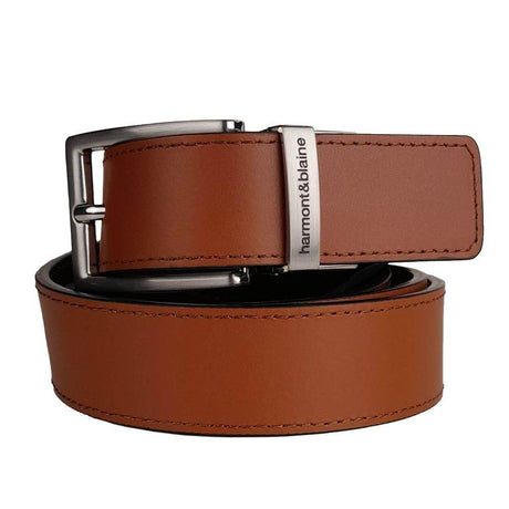 Harmont & Blaine Brown Calfskin Men Belt - Hilstor