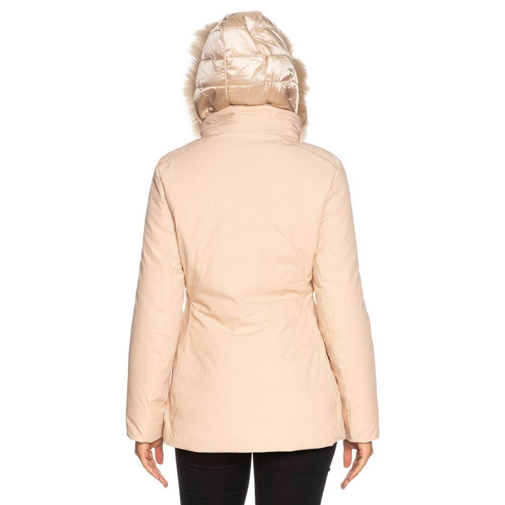 Yes Zee Beige Polyamide Women Jacket - Hilstor
