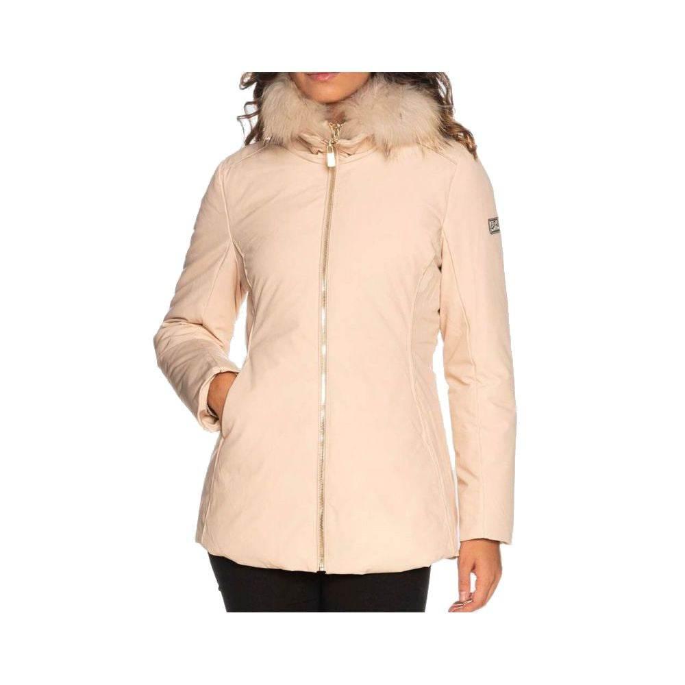 Yes Zee Beige Polyamide Women Jacket - Hilstor