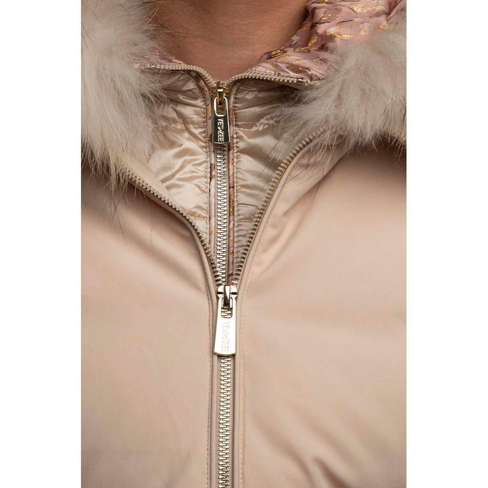 Yes Zee Beige Polyamide Women Jacket - Hilstor
