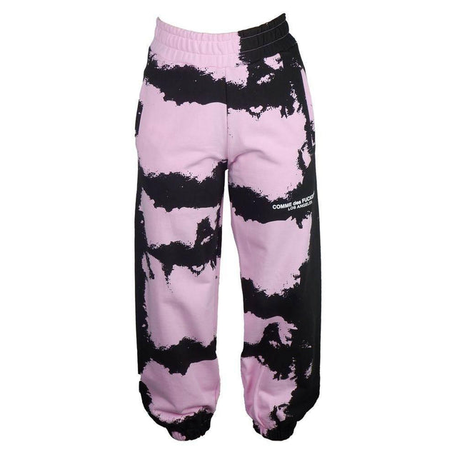 Comme Des Fuckdown Chic Pink Print Cotton Track Pants - Hilstor
