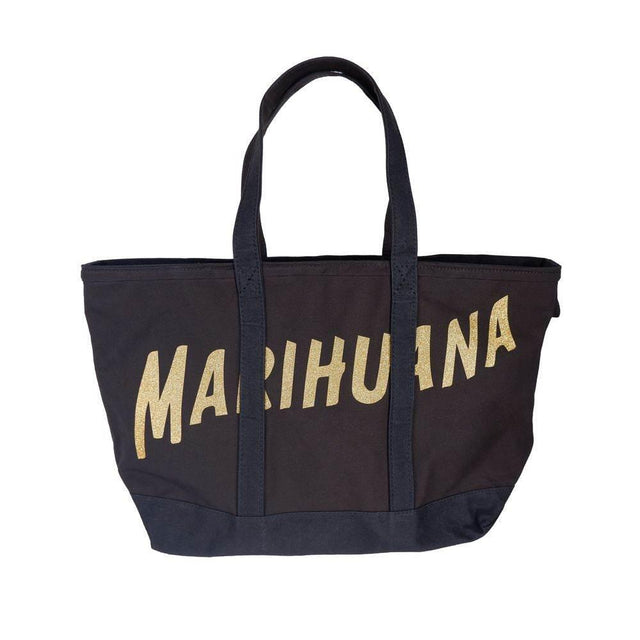 Palm Angels Chic Black Cotton Shoulder Bag - Hilstor