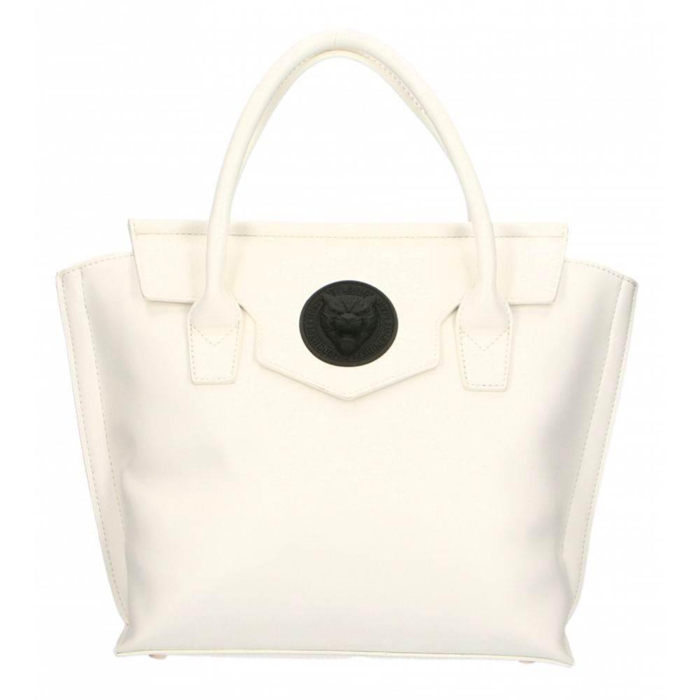 Plein Sport Elegant White Handbag With Magnetic Closure - Hilstor