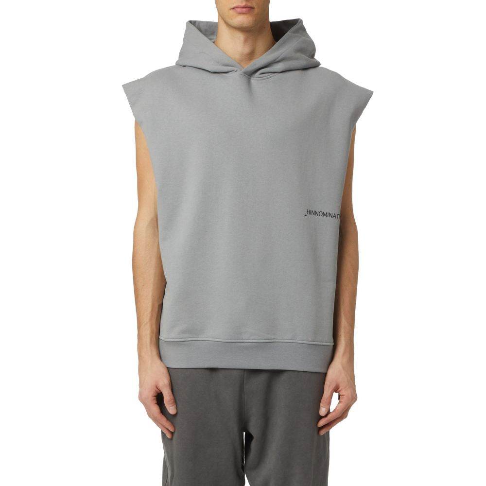 Hinnominate Gray Cotton Men's Sleeveless Sweater - Hilstor
