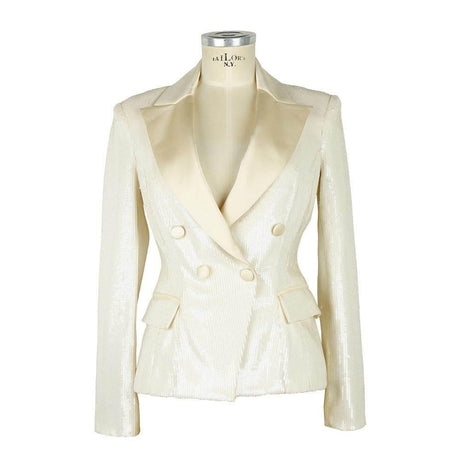 Elisabetta Franchi White Polyester Women Blazer - Hilstor
